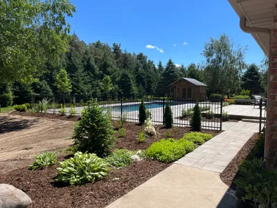 Fiberglass pool installation by Living Design & Build in London, Ontario